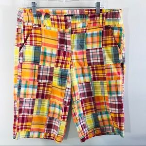 J. Crew city fit plaid patchwork Bermuda shorts 8